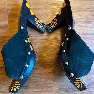 Hand painted mini heels from Spain.